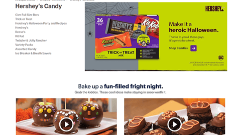 Sam's Club Hershey Candy Halloween Showcase